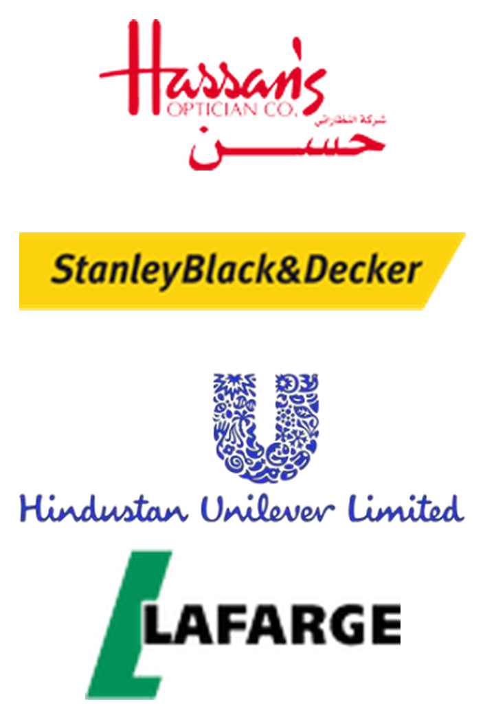 Hassan’s, Stanley Black & Decker, Hindustan Unilever, Lafarge